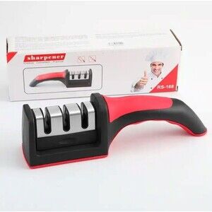 1 Pc Kitchen Knife Sharpener with 3–Stage Knife Sharpening System for Re…